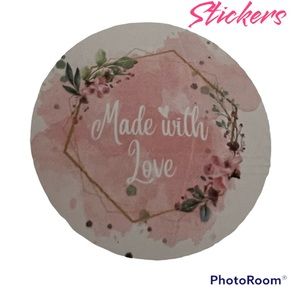 Made with Love sticker!  Round/2" matte sticker paper
